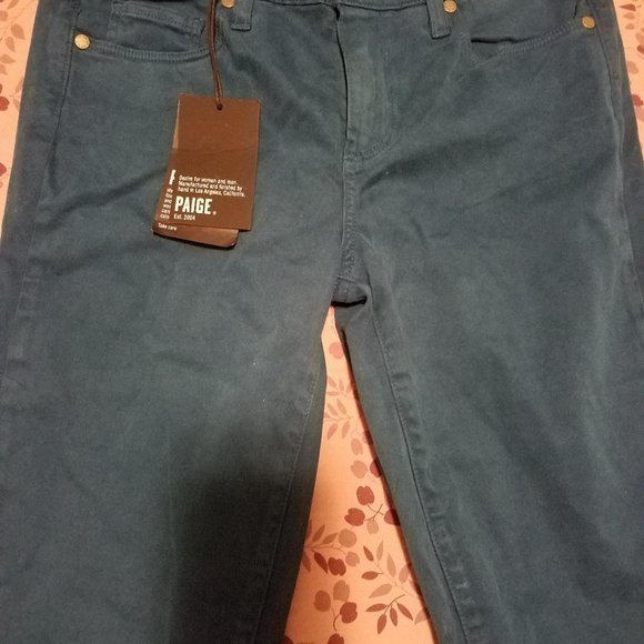 New PAIGE Verdugo Ankle Jean In Marine Blue 28 - Picture 3 of 6